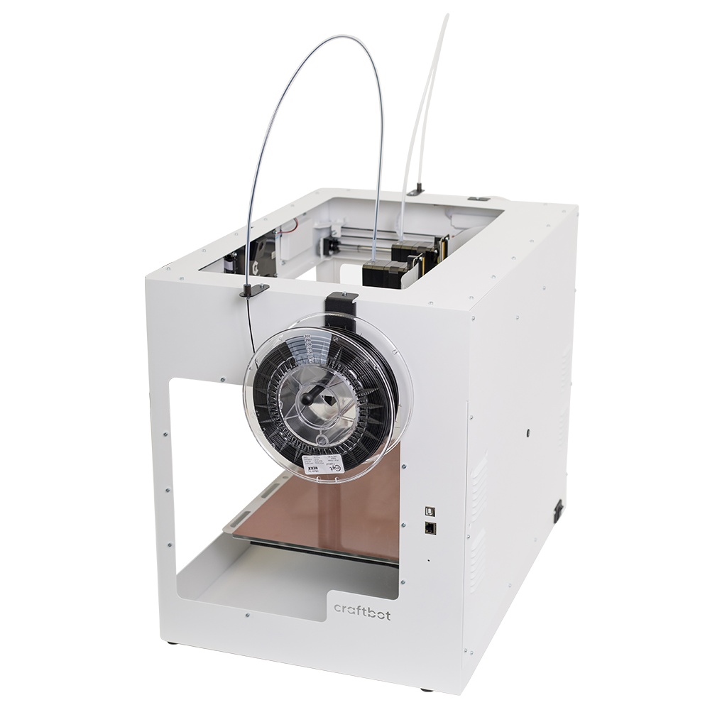 3D printing, 3D printer, Craftbot, Craftbot Flow IDEX, High-quality, FDM printer, Mesh bed leveling, Easy setup, Quality, Dual extruder, Professional, Production optimization, Printer bed, Filament
